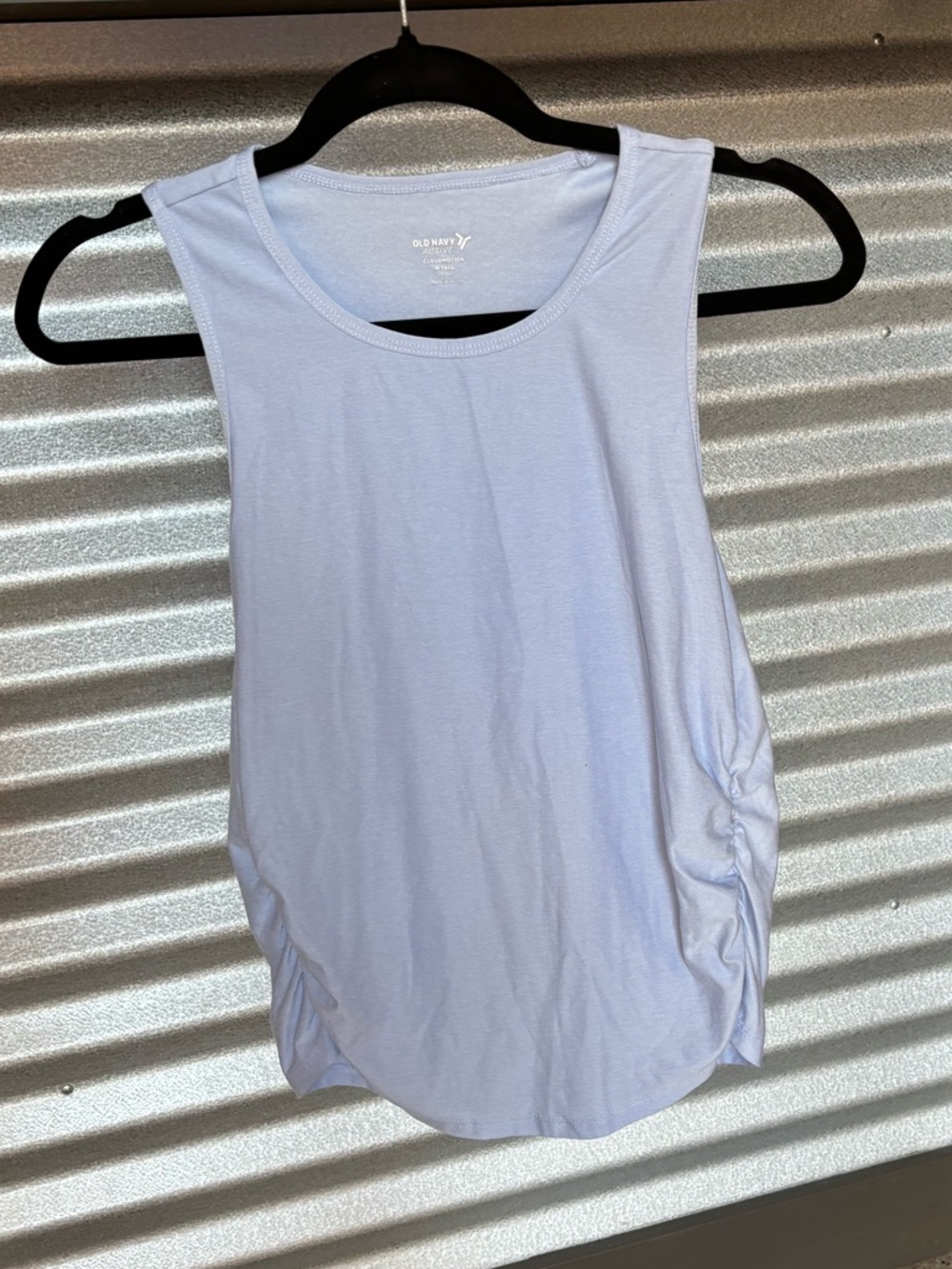 Old Navy Pale Blue Side-Ruched Tank Top